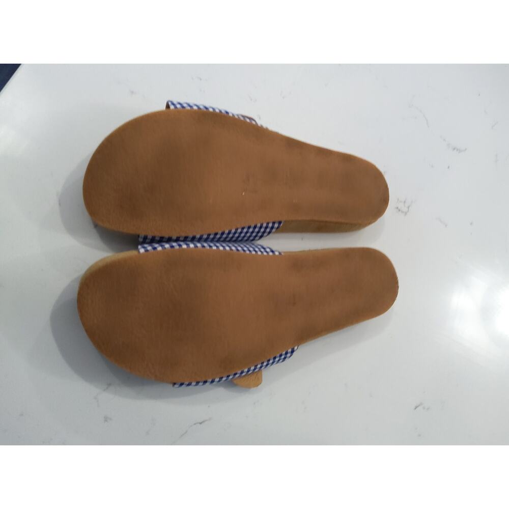 Jack Rogers Gingham knot bow slide sz 8.5 Boho Cottagecore beachy coastal chic - Picture 7 of 8
